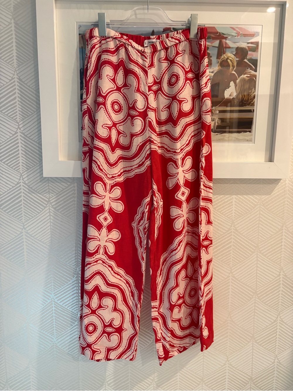 Lemlem Red & White Patterned Joggers